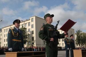 Торжественная церемония принятия присяги прошла в Военной академии связи